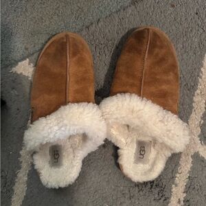 UGG Tan Shearling Lined Slippers